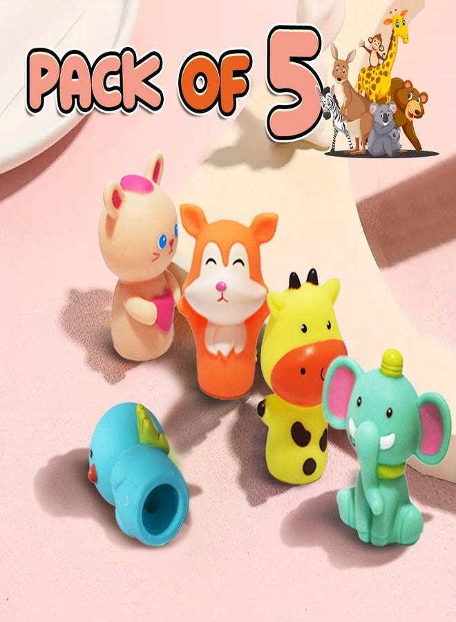 Wembley 5 Pcs Wild Animal Finger Puppet Toy For Kids| Mini Soft Figures Toy For Boys & Girls| Ideal As Party Favors, Shows, Playtime, Schools, Return Gifts| Role Play Toys (Animals), Multicolor - Image 5